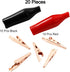 20pcs Insulated Alligator Clips, Heavy Duty Alligator Clamps, 30A Copper Metal Alligator Clips Electrical Testing, Test Leads Connection (Medium, ...