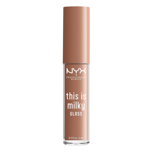 NYX PROFESSIONAL MAKEUP This Is Milky Gloss, Vegan Lip Gloss, 12 Hour Hydration - Cookies & Milk (Cool Beige Nude)...
