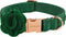 ARING PET Velvet Dog Collar, Cute Christmas Dog Collar with Felt Flower, Adjustable Green Dog Collars Flower with Metal Buckle for Small Medium La...