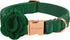 ARING PET Velvet Dog Collar, Cute Christmas Dog Collar with Felt Flower, Adjustable Green Dog Collars Flower with Metal Buckle for Small Medium La...