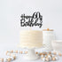 Black Glitter Happy 60th Birthday Cake Topper for Women Men, Hello 60th Anniversary, Cheers to 60 Years Party Decorations...