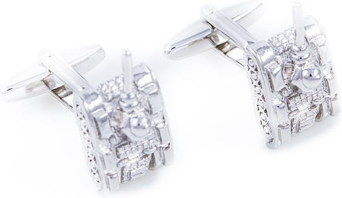 Tank Pair Cufflinks in a Presentation Gift Box & Polishing Cloth...