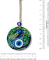 Fusion Peacock Design 4.7" Glass Evil Eye Wall Hanging Decor, Handmade, Home Protection, Good Luck Charm - Greek, Turkish Decor, Ojo Turco, Nazar ...