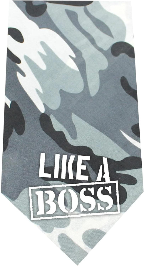 Mirage Pet Products Like a Boss Screen Print Bandana for Pets, Large, Navy Blue...