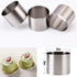 5Pcs Round Cake Rings Mold, 2-Inch Mini Cake & Pastry Ring, Stainless Steel Mousse Dessert Rings Set Cake Cookie Biscuit Cutter Muffin Baking Mold...