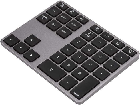 Bluetooth Numeric Keypad, 35Keys Ultra Thin Number Pad Bluetooth5.0 Rechargeable for Tablet for Windows for Laptop/Smartphone(Iron Gray)...