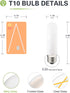 40W Equivalent T10 LED Light Bulb, Deep Frosted Glass Cover Dimmable T30 Invisible Filament Edison Bulb, Daylight White 5000K, 4 Watt E26 Base Mil...