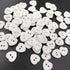 AKOAK 100 Pcs 2 Hole White Heart Button Resin Button Suitable for Hand-Sewn Decorative Accessories Scrapbook Peach Heart Blend...