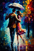Diamond Painting Kits Embrace of The Rainy Night Embroidery Kits by Number for Beginners, City Neon Street Couple for Couple Room Decor 30X40cm......