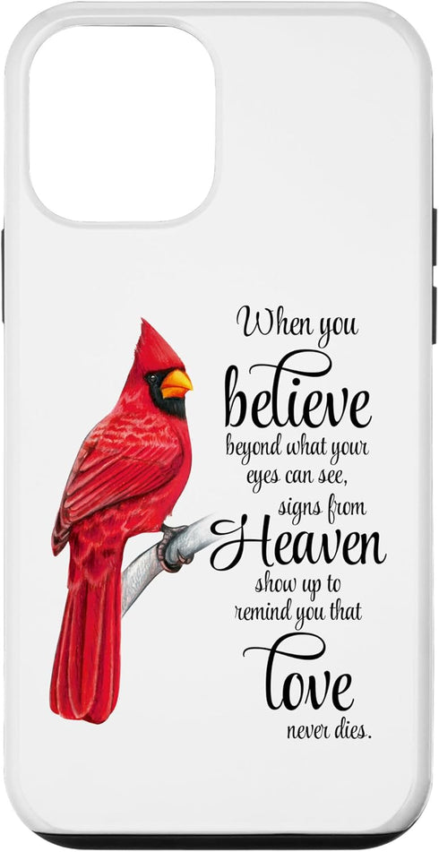 iPhone 12 mini Cardinal Red Bird Sign from Heaven Angel Case...
