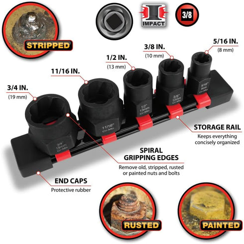 Performance Tool W38921 5 pc. Bolt Extractor Set...