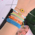 SUNSH 5PCS Boho Woven Sunflower Bracelets for Women Couple Handmade Wrap Rope Charm Beach Surf Braided Adjustable Strings Boyfriend Girlfriend Mot...