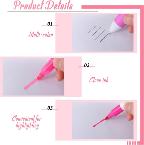 36 Pcs 9 Set Mini Highlighter Nurse Pen Pack Set Nurse Pens for Badge Include 9 Mini Highlighters, 9 Marker, 9 Retractable Ball Pen, 9 Nursing Key...