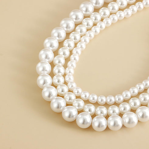 Faux Pearl Tassel Boot Anklet for Women Teenage Girls, Layered Shoe Chains Anklet Three White Beaded Anklets Prom Party Costume Accessories Jewelr...