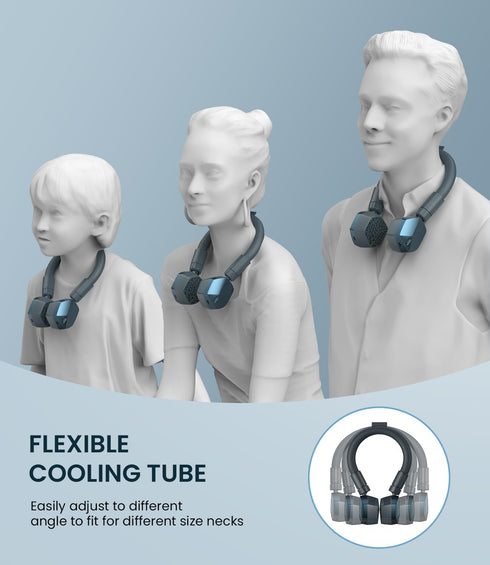 Portable Neck Fan, Bladeless Personal Fan, 360°Cooling Wearable Fan, Fast Cooling, USB Rechargeable Battery Operated, 3 Speeds Ultra Quiet, Birthd...