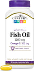 21st Century Fish Oil 1200 mg Enteric Coated Softgels, 90 Count...