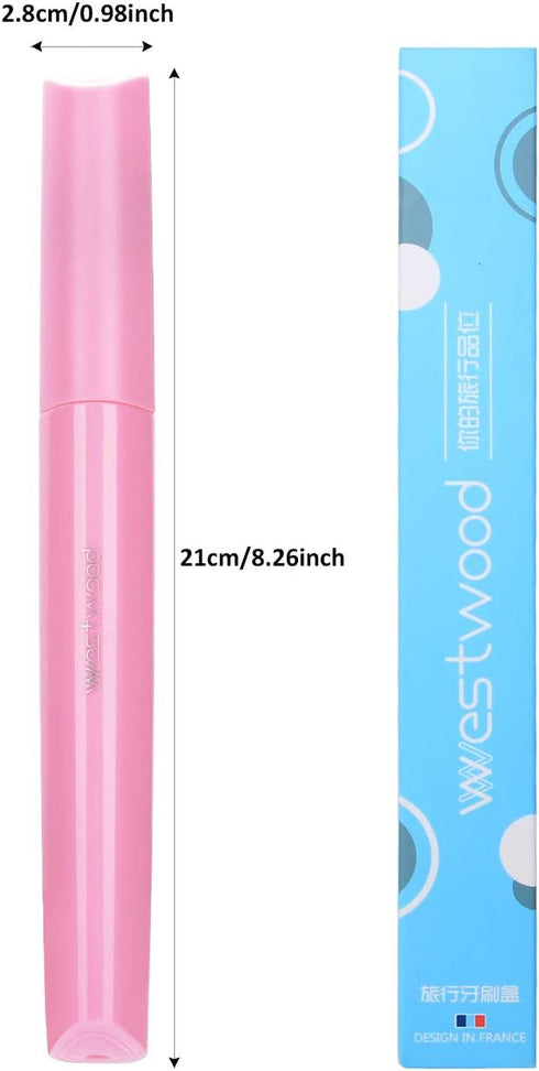 Plastic Travel Toothbrush Cover Portable Toothbrush Box, Breathable Design with Air Hole More Container Toothbrush Tube Container for Home Daily T...