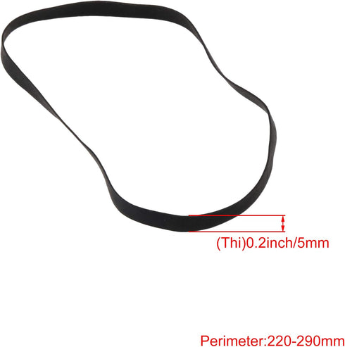 Lovermusic 20Pcs Width 0.19inch Flat Cassette Tape Machine DVD Drive Rubber Belt Replacement for Recorder Black...
