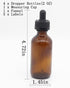 4 pack,amber glass dropper bottles 2 oz,60 ml dark empty tincture bottles with dropper,alcohol,hair oil bottle,perfume,essentia,small,eye,droppers...