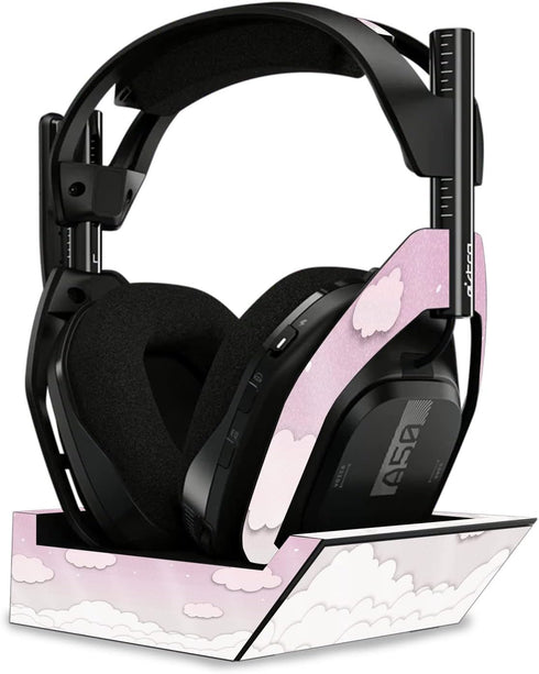 MightySkins Glossy Glitter Skin Compatible with Astro A50 Wireless Headphones + Base Station (Gen 4) - Baby Clouds | Protective, Durable High-Glos...