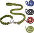 Dog Collar and Leash Set with Heavy Duty Dog Leash, Heavy Duty Rope Braided Dog Training Leash Strong Dog Leash, Durable Nylon Dog Training Leash ...