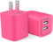 Wall Charger, AILKIN USB Plug Fast Charging Block, Power Adapter Cube 2 Port Charge Travel Brick Cell Quick Chargers Box for iPhone 15/14/13/12 Pr...