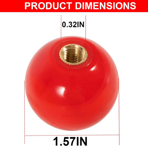 Red Gearshift Knob Shift Lever Knob Replacement for John Deere Tractors 1020 2640 2755 4430 4455 8430 Replace R50864 R161382 R153875 R58296...