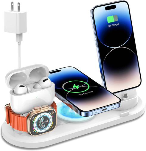 4 in 1 Wireless Charger for iPhone, Magnetic 4 in 1 Fast Charging Station Charger for Magsafe for iPhone 15/14/13 /Pro/Pro Max/12/11/X/Xr/XS/8, fo...