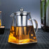 Glass Teapot with Stainless Steel Infuser & Lid, Borosilicate Glass Tea Kettle Stovetop Safe, Blooming & Loose Leaf Teapot,Glass Square Pot (350ML...