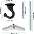 2 Sets 55mm/2.17" Ceiling Metal Ceiling Hooks, Heavy Duty Swag Ceiling Hooks with Hardware for Hanging Plants/Chandeliers/Wind Chimes/Ornament (Bl...