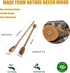 2pcs 6inch Honey Dipper Stick,2pcs 7.87inch Long Handle Coffee Stirring Spoons,Beech Wooden Honey Jar Spoons Stirrer,Dessert Iced Tea Cocktail Mix...