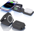 3 in 1 Charging Station for Apple,Magnetic Foldable Charger for Travel,Wireless Charger Pad for iPhone 15/14/13/12/Pro/Max/Mini,iWatch Ultra/SE/9/...