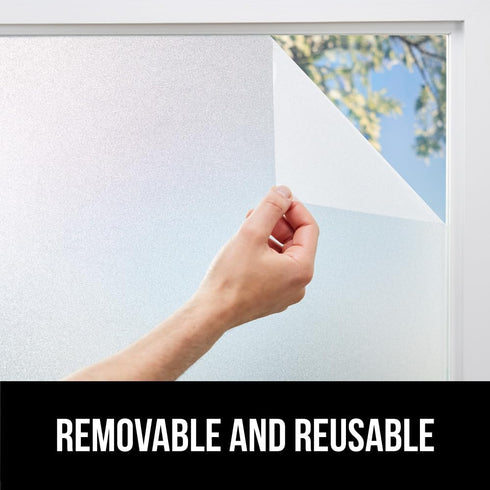 Gorilla Guard Two Way Sun Blocking Window Privacy Film, Strong Static Clings to Glass Windows, Peel and Stick, Removable No Residue Stickers, Deco...
