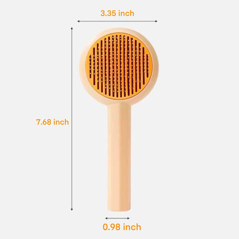 2 Pcs Cat Grooming Brushes, Pet Hair Cleaner Brush, Pet Massage Brushes for Cats Dogs with Self-Cleaning Button, Pet Shedding Brush for Removing T...