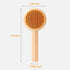 2 Pcs Cat Grooming Brushes, Pet Hair Cleaner Brush, Pet Massage Brushes for Cats Dogs with Self-Cleaning Button, Pet Shedding Brush for Removing T...