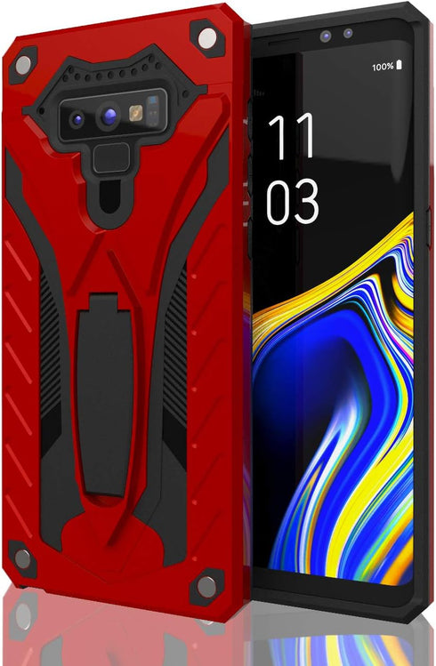Kitoo Designed for Samsung Galaxy Note 9 Case with Kickstand, Military Grade Protection- Red...