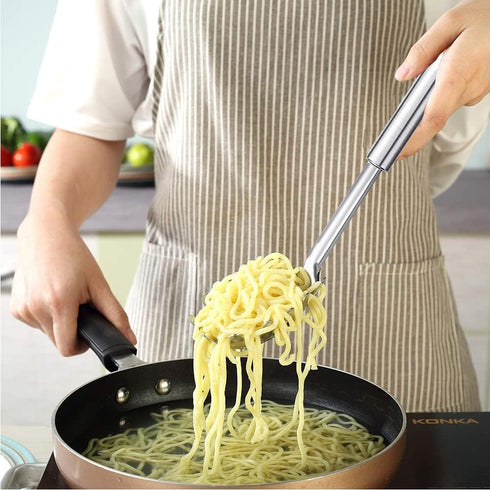 3 Pieces Stainless Steel Spaghetti Server Set, Stainless Steel Spaghetti Pasta Tong, Pasta Spoon Server Fork and Spaghetti Measure Tool, Kitchen C...