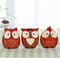 WOMHOPE® Set of 3 pcs - Small Wise Owls Figurine House Warming Gift Tabletop Shelf Ceramic Home Decorative Collectible Figurine Statues (Red (Set ...