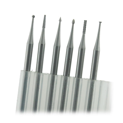 Luo ke 6 Pcs 3/32 Inch Shank Tungsten Steel Engraving Router Bits, Olive Amber Carving Drill Bits for Rotary Tool ( Head Size: 1.0mm)...