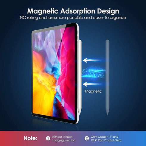 Stylus Pen for iPad Active Stylus Pen Apple Pencil Compatible with iPad (2018-2022) iPad Pro 11/12.9 in, iPad 6/7/8th, iPad Air/Mini Palm Rejectio...