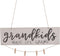 Garneck Grandkids Photo Frame Mini Wooden Hanging Wall Board DIY Listing Note Clips Crafts Grandma's Picture Board Frame with Wooden Clips and Rou...