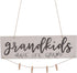 Garneck Grandkids Photo Frame Mini Wooden Hanging Wall Board DIY Listing Note Clips Crafts Grandma's Picture Board Frame with Wooden Clips and Rou...