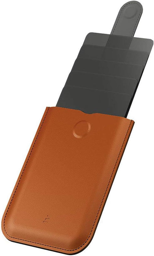 Allocacoc Slim wallet, DesignNest DAX wallet, Cascading pull-tab wallet, Hold upto 6 cards, small wallet, Card holder, Purse (Brown, Leather)...