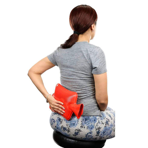 Classic Red Rubber Hot Water Bottle, Hot Compress, Pain Relief from Headaches, Cramps, Arthritis, Back Pain, Sore Muscles, Injuries - 2 Quart Capa...
