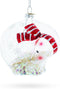 Clear Polar Bear Blown Glass Christmas Ornament...