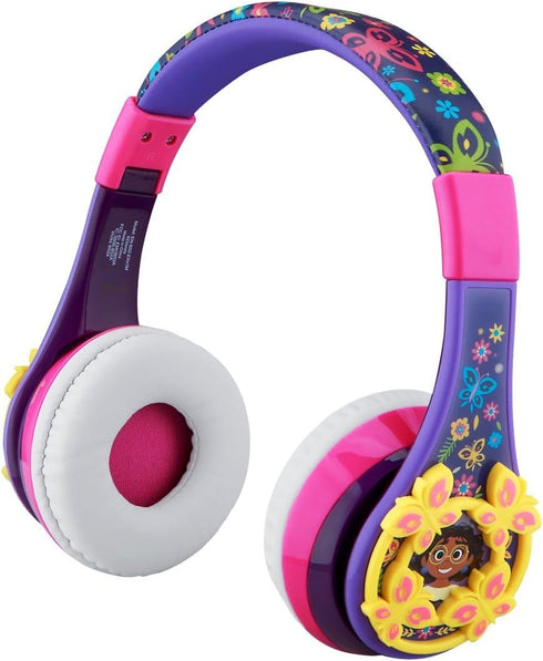 eKids Disney Encanto Kids Bluetooth Headphones, Wireless Headphones with Microphone includes Aux Cord, Volume Reduced Kids Foldable Headphones...