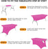 1Pack,4FT Fuchsia Spandex Table Cover Fitted Rectangular Tablecloth Stretchable Tablecloth 6 ft Wrinkle-Free for Party Tradeshows Banquet Weddings...