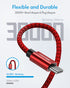CLEEFUN 3ft USB C to USB C Cable PD 60W for iPhone 15/15 Pro/15 Plus/15 ProMax, Fast Charging Type C Charger Cable Braided Compatible with Samsung...