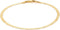 PORI JEWELERS 18K Gold Over 925 Sterling Silver Italian 3MM Magic Herringbone Dainty Chain Bracelet For Women - Available in size 7 7.5 or 8 inche...