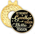 Retirement Goodbye Tension Black Gold Golf Ball Marker with Hat Clip, Funny Golf Accessories for Men Women, Father's Day Birthday Gifts for Golf F...